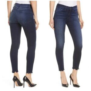FRAME Le Skinny De Jeanne Jeans 26 Shelby Wash Frayed Hem Ankle